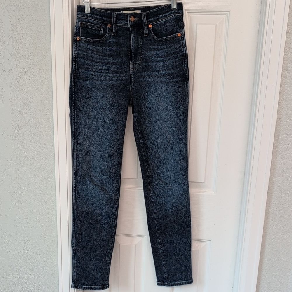 Madewell Stovepipe Indigo Jeans Dark Wash Straight Leg Size 25